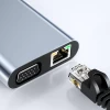 USB-хаб Tech-Protect V7 10-in-1 Grey USB-C - 3xUSB-A/2xUSB-C/HDMI/VGA/Ethernet/SD/TF Grey (9589046922206)