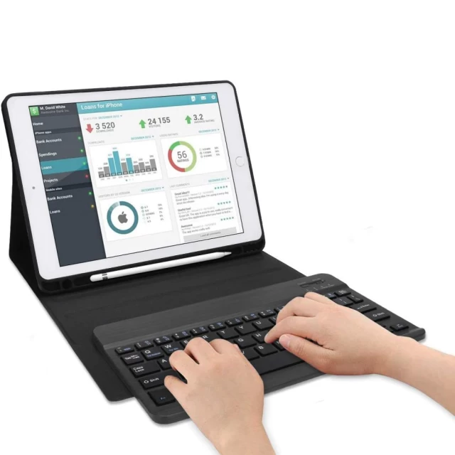Чехол-клавиатура Tech-Protect Smart Case Pen and Keyboard для Samsung Galaxy Tab A8 10.5 X200 | X205 Pink (9589046922480)