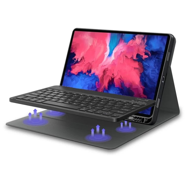 Чехол-клавиатура Tech-Protect Smart Case Pen and Keyboard для Lenovo Tab M10 Plus 10.6 3rd Gen Black (9589046922794)