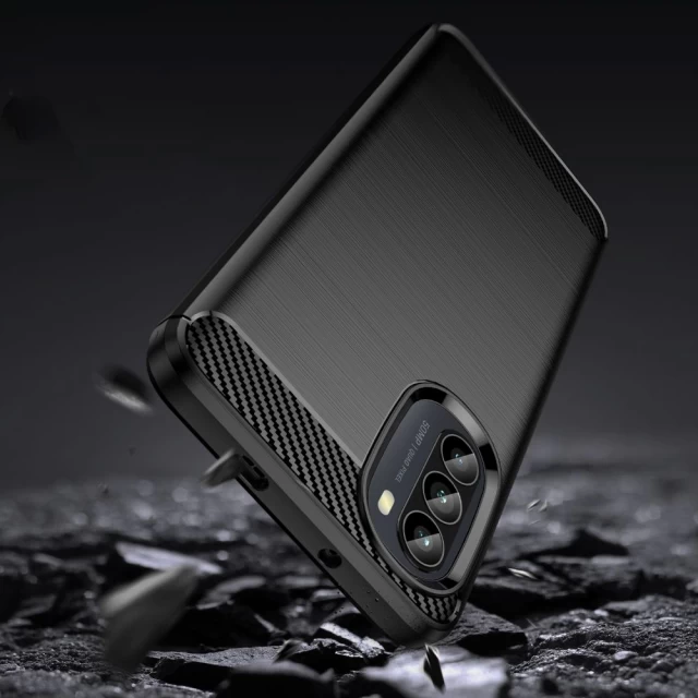 Чехол Tech-Protect TpuCarbon для Motorola Moto G52/G82 5G Black (9589046923050)
