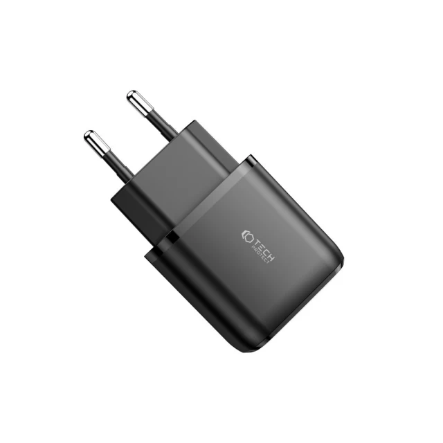 Мережевий зарядний пристрій Tech-Protect QC 20W USB-C | USB-A Black (9589046924286)