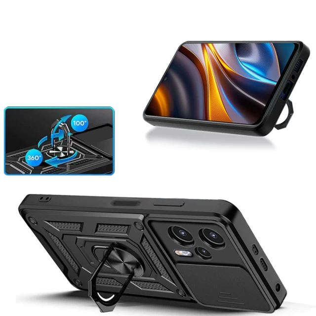 Чехол Tech-Protect Camshield Pro для Xiaomi Poco X4 GT Black (9589046924347)