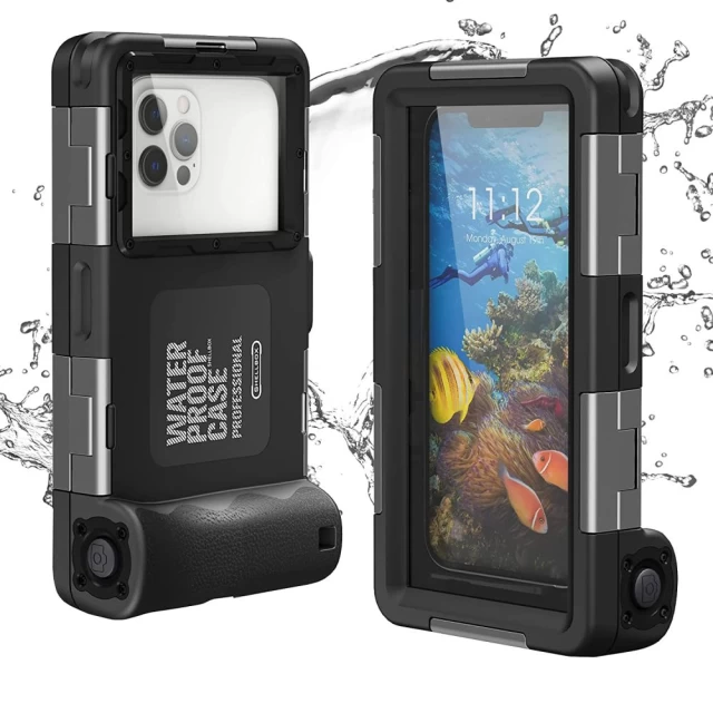 Водонепроникний чохол Tech-Protect IPX8 Universal Diving Waterproof Case Black (9589046924552)