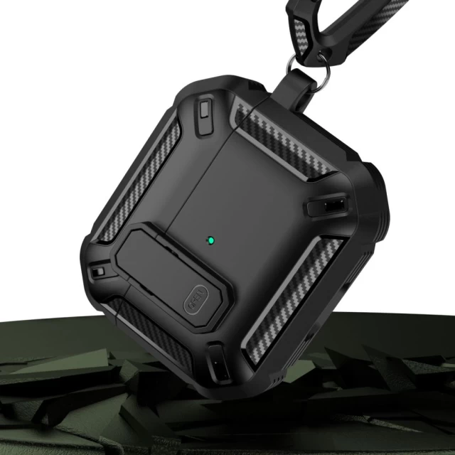 Чехол Tech-Protect X-Carbo для AirPods Pro 1 Black (9589046924903)
