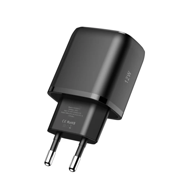 Сетевое зарядное устройство Tech-Protect 12W 2xUSB-A Black (9589046925726)