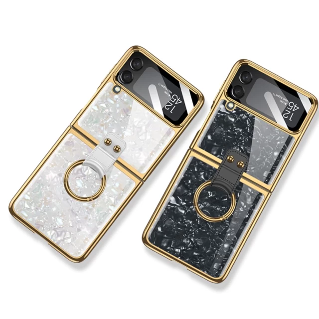 Чохол Tech-Protect Mood Ring для Samsung Galaxy Flip4 (F721) Pink/Gold (9589046926655)
