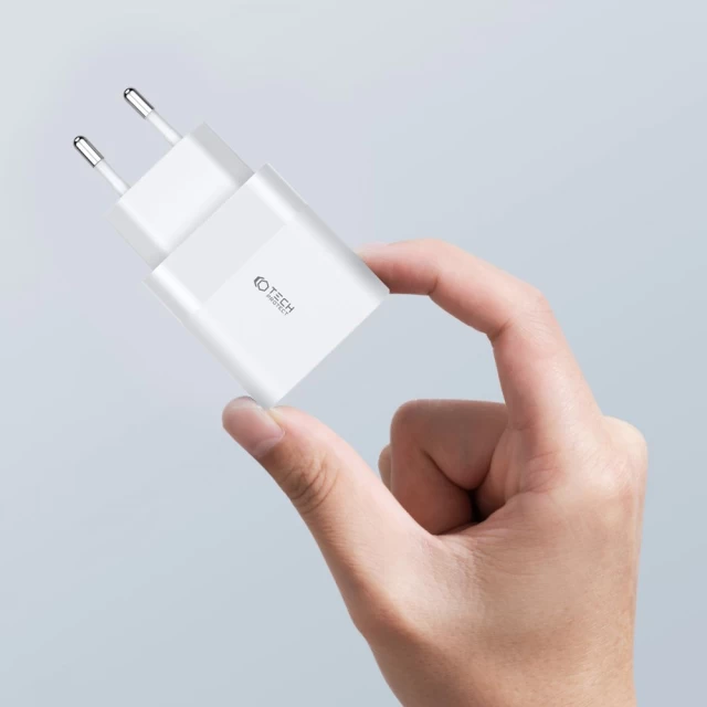 Сетевое зарядное устройство Tech-Protect QC 30W USB-C | USB-A White (9589046926792)