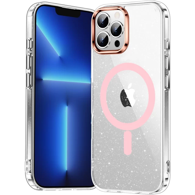 Чохол Proove Cuprum Case для iPhone 13 Pro Pink with Magnetic Ring (6901125867179)