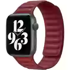Ремінець Leather Link для Apple Watch 49 | 45 | 44 | 42 mm Red (UP46404)
