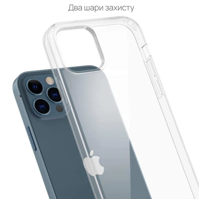 Чохол Upex Crossbody Protection Case для iPhone 12 | 12 Pro Crystal with Aide Blue Marine and Cap Silver (UP103332)