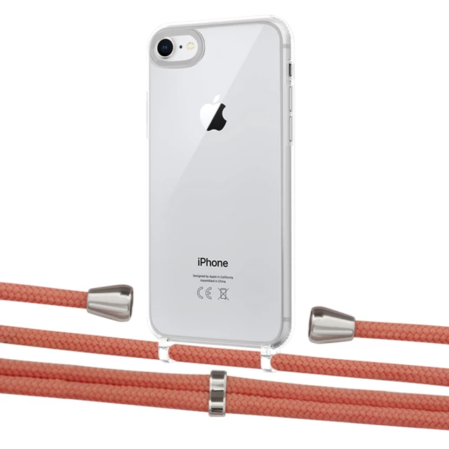 Чохол Upex Crossbody Protection Case для iPhone SE 2020 | 8 | 7 Crystal with Aide Cantaloupe and Casquette Silver (UP101007)