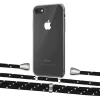 Чехол Upex Crossbody Protection Case для iPhone SE 2020 | 8 | 7 Crystal with Aide Black Dots and Casquette Silver (UP101020)