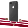 Чехол Upex Crossbody Protection Case для iPhone SE 2020 | 8 | 7 Crystal with Aide Red and Casquette Gold (UP101037)