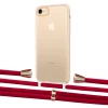 Чехол Upex Crossbody Protection Case для iPhone SE 2020 | 8 | 7 Crystal with Aide Red and Casquette Gold (UP101037)
