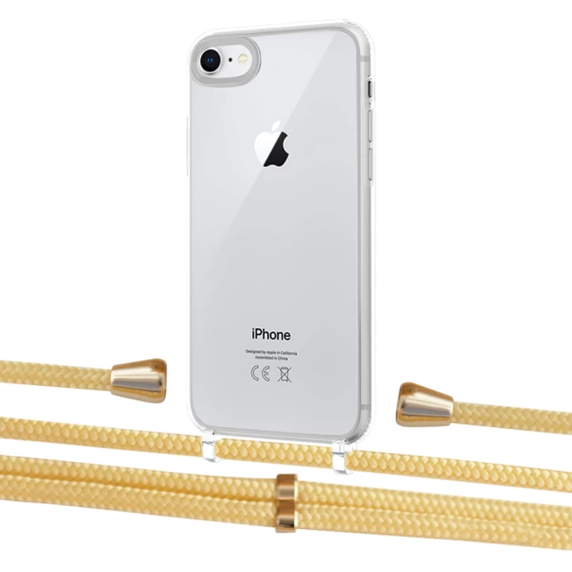 Чохол Upex Crossbody Protection Case для iPhone SE 2020 | 8 | 7 Crystal with Aide Banana and Casquette Gold (UP101053)
