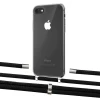Чохол Upex Crossbody Protection Case для iPhone SE 2020 | 8 | 7 Crystal with Aide Black and Cap Silver (UP101071)