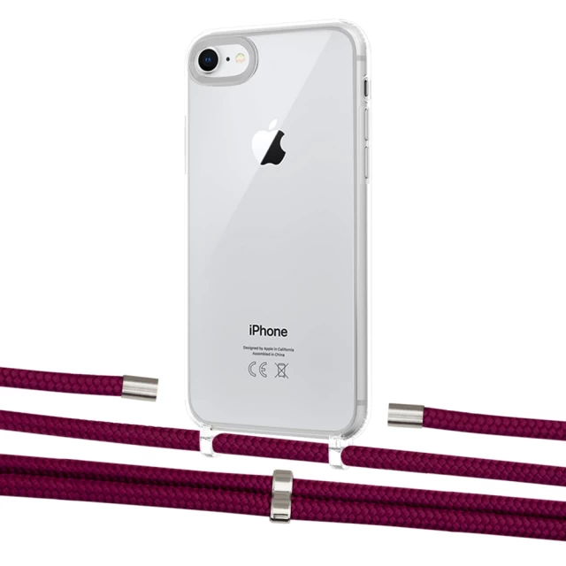 Чехол Upex Crossbody Protection Case для iPhone SE 2020 | 8 | 7 Crystal with Aide Byzantine and Cap Silver (UP101075)