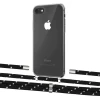 Чехол Upex Crossbody Protection Case для iPhone SE 2020 | 8 | 7 Crystal with Aide Black Dots and Cap Silver (UP101090)