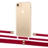 Чехол Upex Crossbody Protection Case для iPhone SE 2020 | 8 | 7 Crystal with Aide Red and Cap Gold (UP101107)