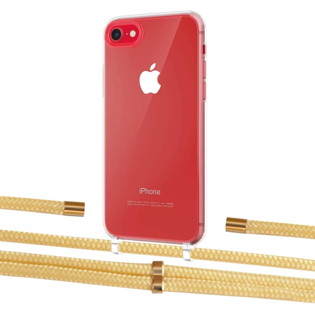 Чехол Upex Crossbody Protection Case для iPhone SE 2020 | 8 | 7 Crystal with Aide Banana and Cap Gold (UP101123)
