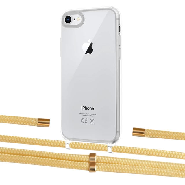 Чохол Upex Crossbody Protection Case для iPhone SE 2020 | 8 | 7 Crystal with Aide Banana and Cap Gold (UP101123)