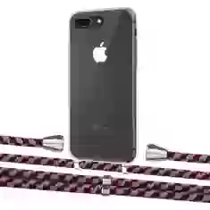 Чехол Upex Crossbody Protection Case для iPhone 8 Plus | 7 Plus Crystal with Aide Burgundy Camouflage and Casquette Silver (UP101306)