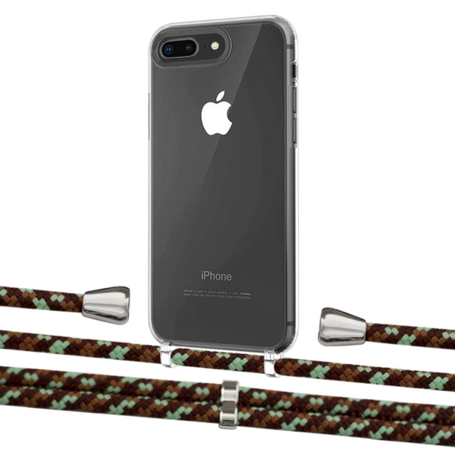Чехол Upex Crossbody Protection Case для iPhone 8 Plus | 7 Plus Crystal with Aide Cinnamon Camouflage and Casquette Silver (UP101308)