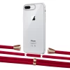 Чохол Upex Crossbody Protection Case для iPhone 8 Plus | 7 Plus Crystal with Aide Red and Casquette Gold (UP101317)