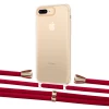 Чохол Upex Crossbody Protection Case для iPhone 8 Plus | 7 Plus Crystal with Aide Red and Casquette Gold (UP101317)
