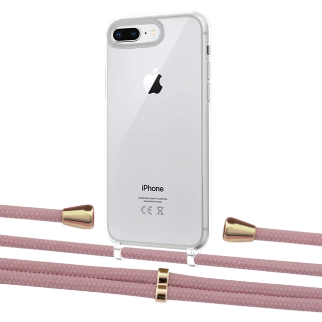 Чохол Upex Crossbody Protection Case для iPhone 8 Plus | 7 Plus Crystal with Aide Carnation and Casquette Gold (UP101326)