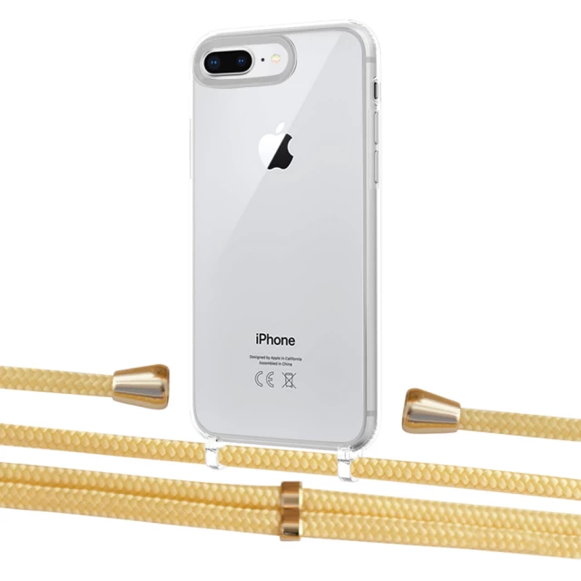 Чохол Upex Crossbody Protection Case для iPhone 8 Plus | 7 Plus Crystal with Aide Banana and Casquette Gold (UP101333)