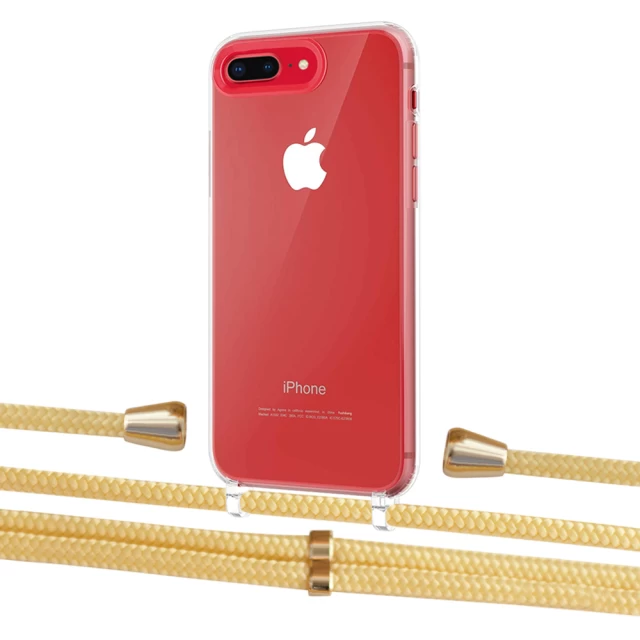Чехол Upex Crossbody Protection Case для iPhone 8 Plus | 7 Plus Crystal with Aide Banana and Casquette Gold (UP101333)