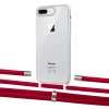 Чехол Upex Crossbody Protection Case для iPhone 8 Plus | 7 Plus Crystal with Aide Red and Cap Silver (UP101352)
