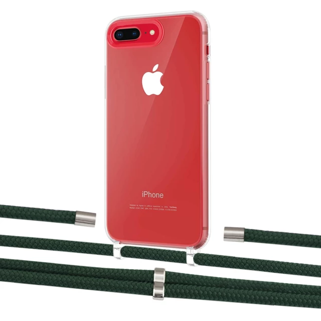 Чохол Upex Crossbody Protection Case для iPhone 8 Plus | 7 Plus Crystal with Aide Cyprus Green and Cap Silver (UP101359)