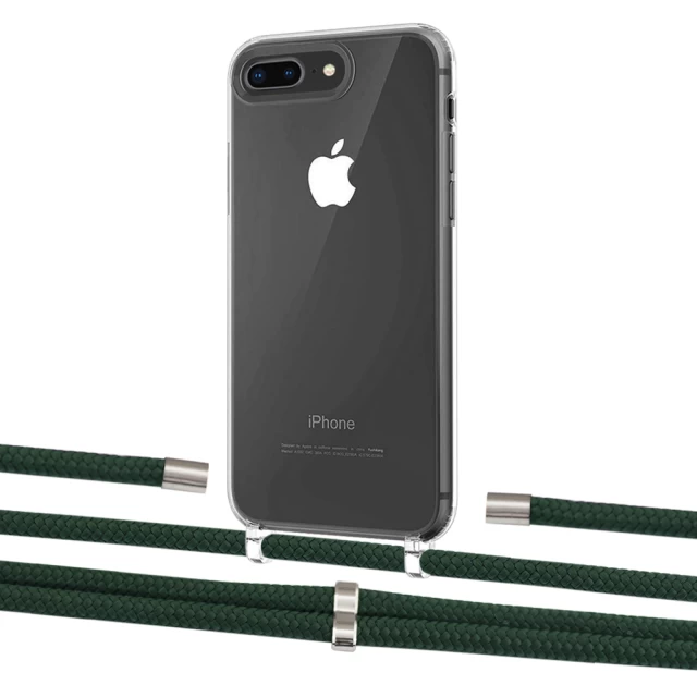 Чехол Upex Crossbody Protection Case для iPhone 8 Plus | 7 Plus Crystal with Aide Cyprus Green and Cap Silver (UP101359)