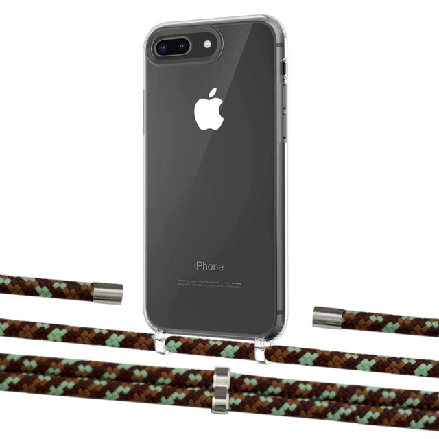 Чохол Upex Crossbody Protection Case для iPhone 8 Plus | 7 Plus Crystal with Aide Cinnamon Camouflage and Cap Silver (UP101378)