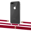 Чехол Upex Crossbody Protection Case для iPhone 8 Plus | 7 Plus Crystal with Aide Red and Cap Gold (UP101387)