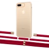 Чехол Upex Crossbody Protection Case для iPhone 8 Plus | 7 Plus Crystal with Aide Red and Cap Gold (UP101387)