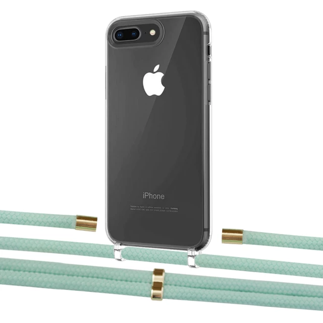 Чехол Upex Crossbody Protection Case для iPhone 8 Plus | 7 Plus Crystal with Aide Pistachio and Cap Gold (UP101391)