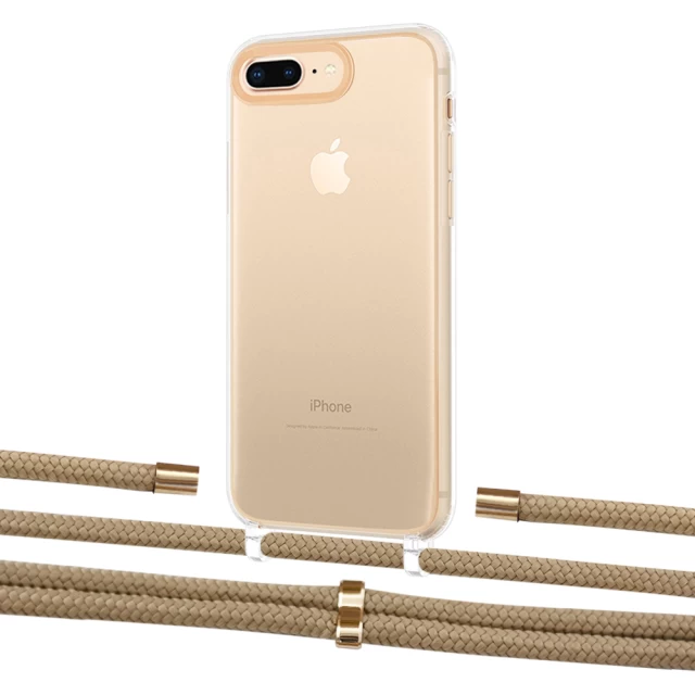Чехол Upex Crossbody Protection Case для iPhone 8 Plus | 7 Plus Crystal with Aide Sand and Cap Gold (UP101400)