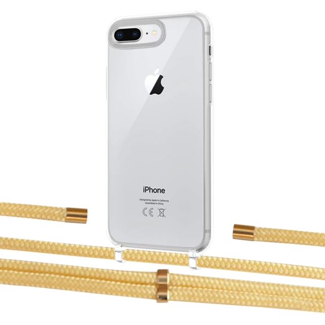 Чехол Upex Crossbody Protection Case для iPhone 8 Plus | 7 Plus Crystal with Aide Banana and Cap Gold (UP101403)