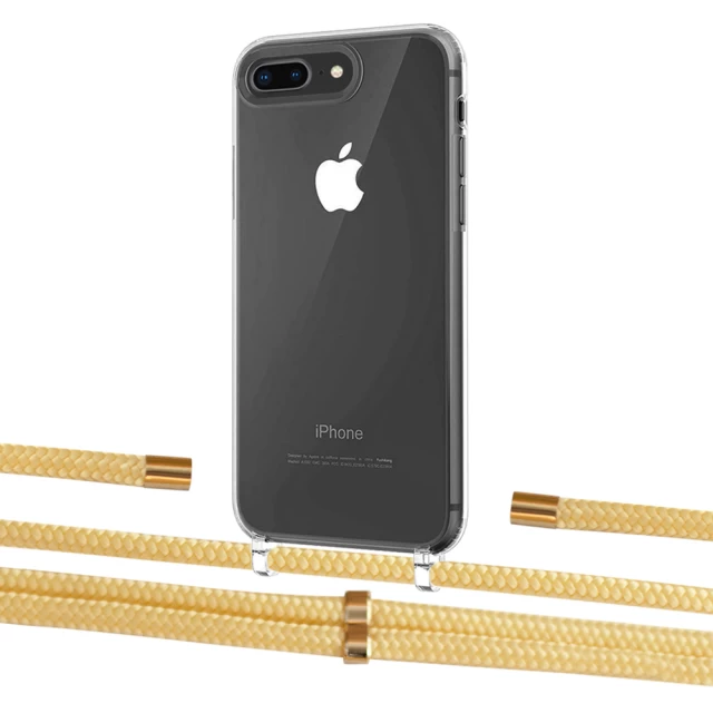 Чохол Upex Crossbody Protection Case для iPhone 8 Plus | 7 Plus Crystal with Aide Banana and Cap Gold (UP101403)