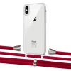 Чохол Upex Crossbody Protection Case для iPhone XS Max Crystal with Aide Red and Casquette Silver (UP102122)