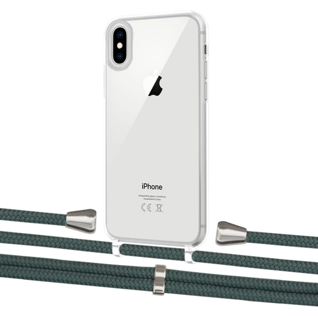 Чохол Upex Crossbody Protection Case для iPhone XS Max Crystal with Aide Cactus and Casquette Silver (UP102123)