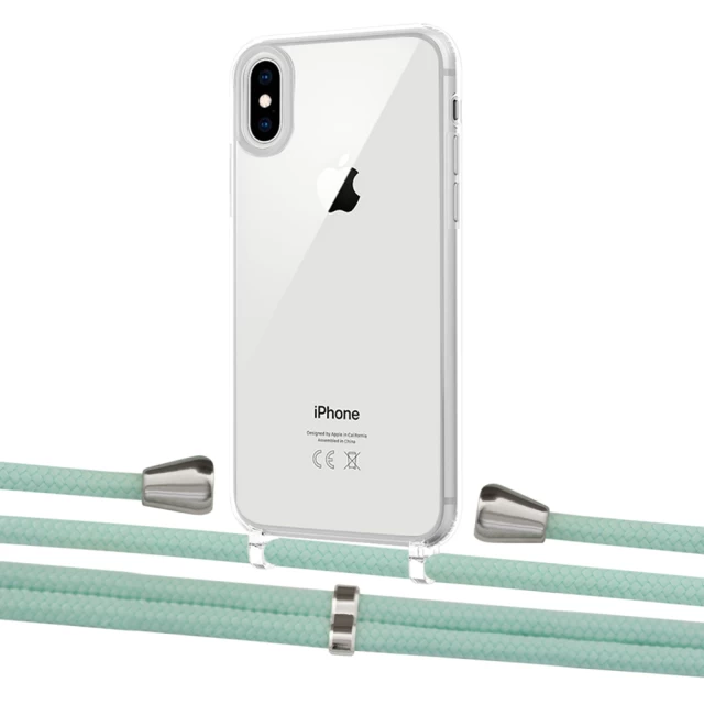 Чохол Upex Crossbody Protection Case для iPhone XS | X Crystal with Aide Pistachio and Casquette Silver (UP101566)