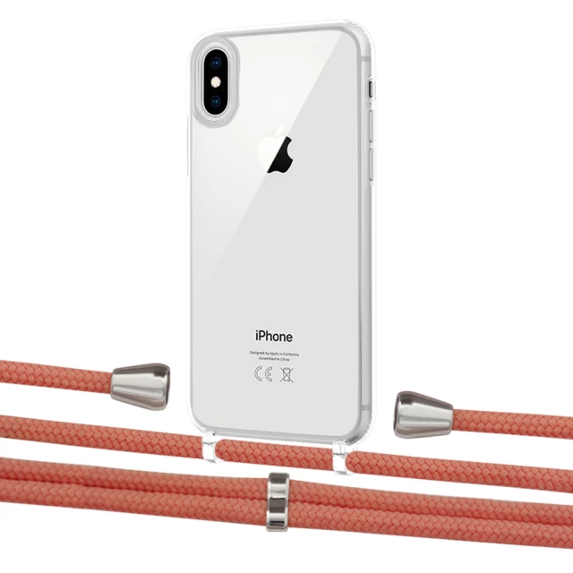 Чохол Upex Crossbody Protection Case для iPhone XS Max Crystal with Aide Cantaloupe and Casquette Silver (UP102127)