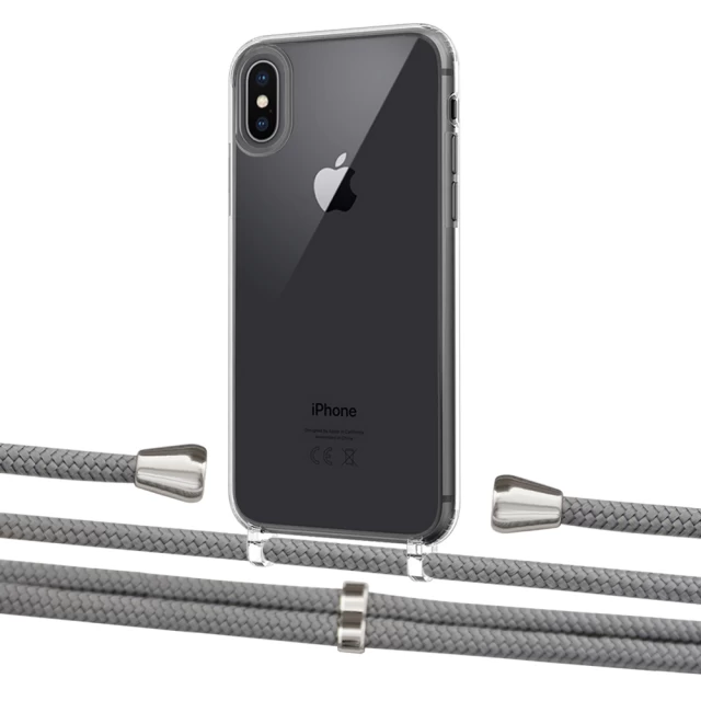 Чохол Upex Crossbody Protection Case для iPhone XS | X Crystal with Aide Gray and Casquette Silver (UP101572)