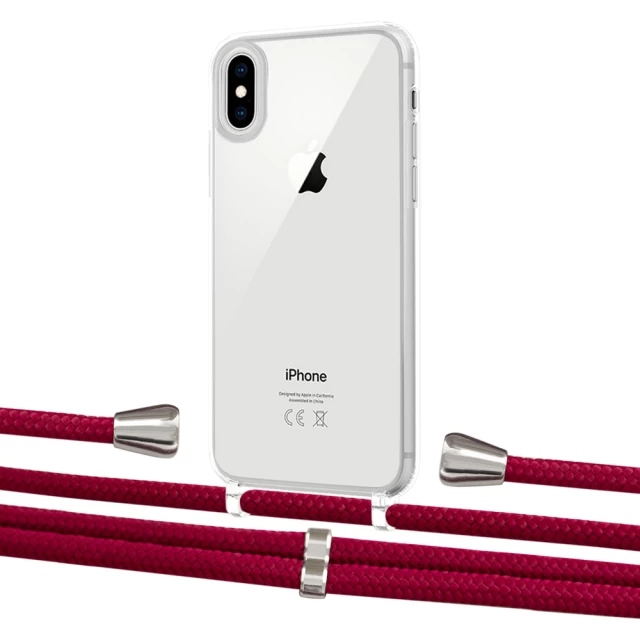 Чохол Upex Crossbody Protection Case для iPhone XS | X Crystal with Aide Chili Pepper and Casquette Silver (UP101573)