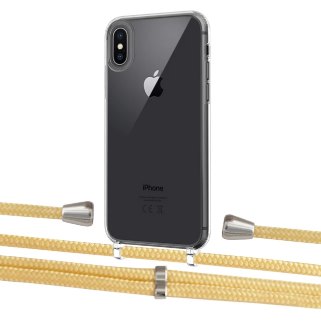 Чохол Upex Crossbody Protection Case для iPhone XS Max Crystal with Aide Banana and Casquette Silver (UP102138)