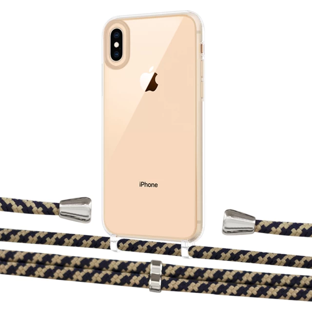 Чехол Upex Crossbody Protection Case для iPhone XS | X Crystal with Aide Copper and Casquette Silver (UP101579)